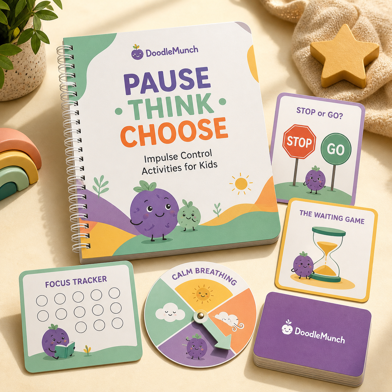 DoodleMunch Impulse Control Activities for Kids workbook