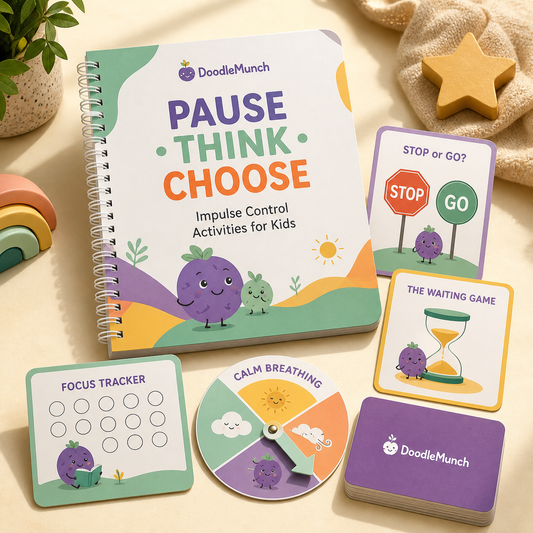 DoodleMunch Impulse Control Activities for Kids workbook