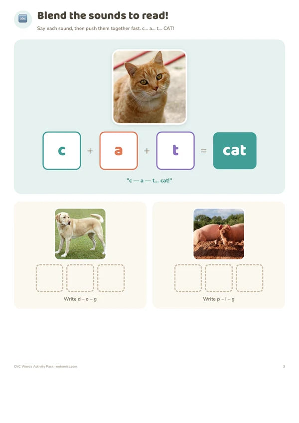 CVC Word Activities